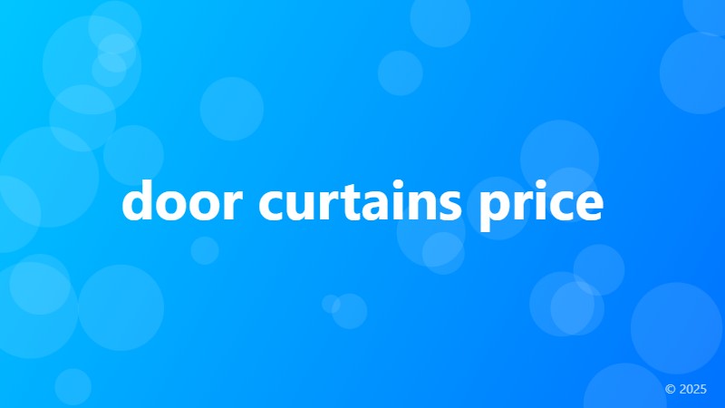 door curtains price