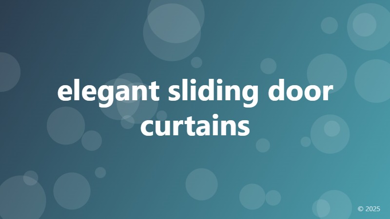 elegant sliding door curtains