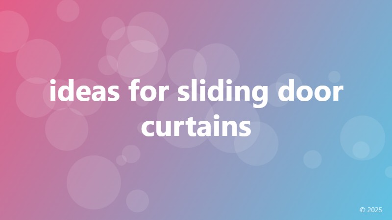 ideas for sliding door curtains