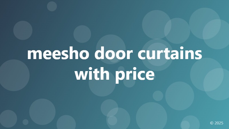 meesho door curtains with price