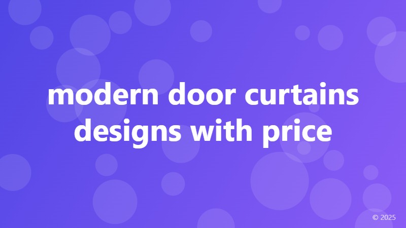 modern door curtains designs with price