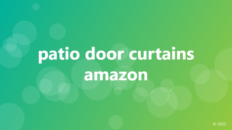 patio door curtains amazon