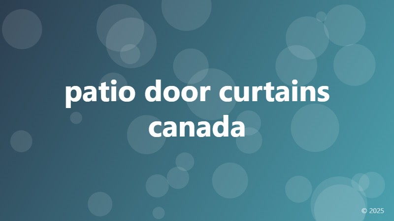 patio door curtains canada