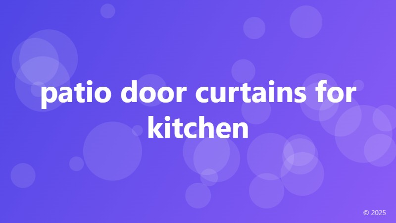 patio door curtains for kitchen
