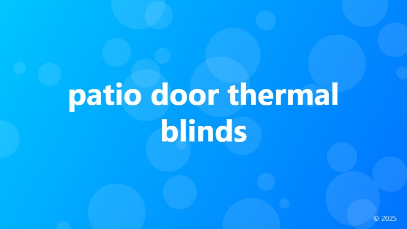 patio door thermal blinds