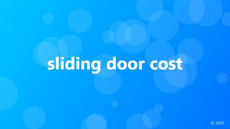 sliding door cost