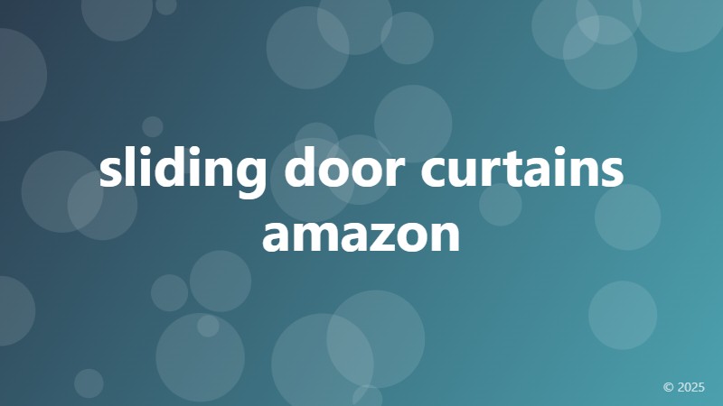 sliding door curtains amazon