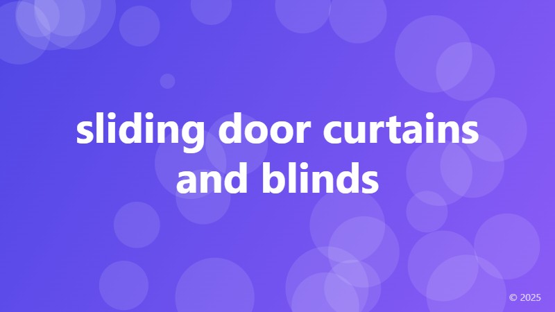 sliding door curtains and blinds