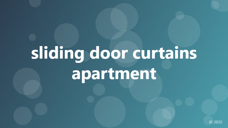 sliding door curtains apartment