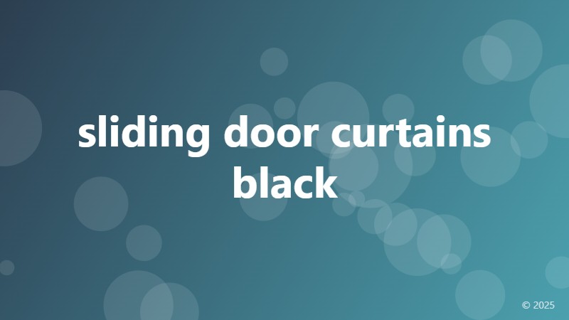 sliding door curtains black