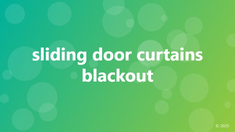 sliding door curtains blackout