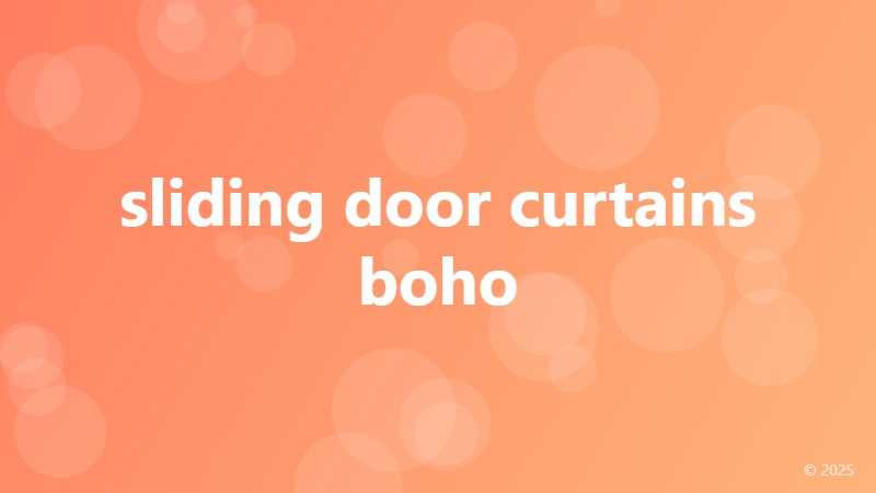 sliding door curtains boho