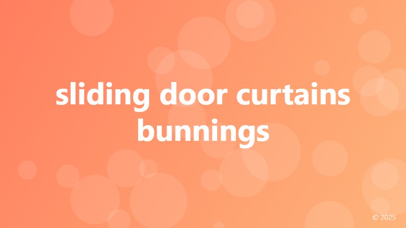 sliding door curtains bunnings