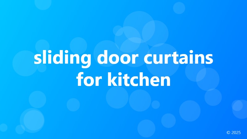 sliding door curtains for kitchen
