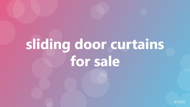 sliding door curtains for sale