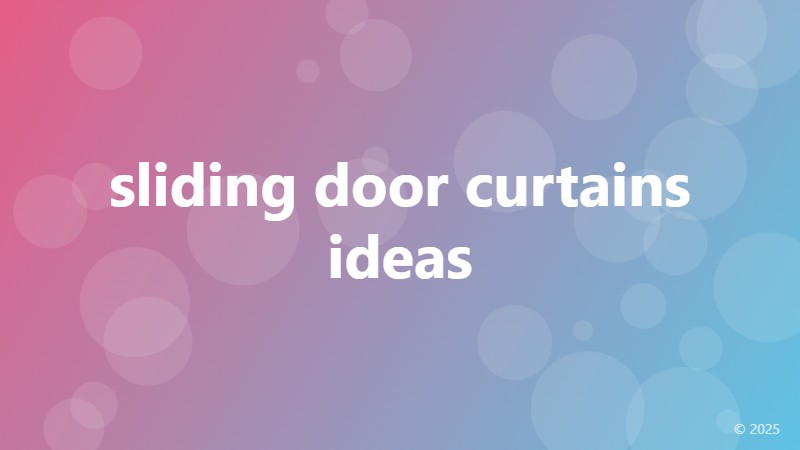 sliding door curtains ideas