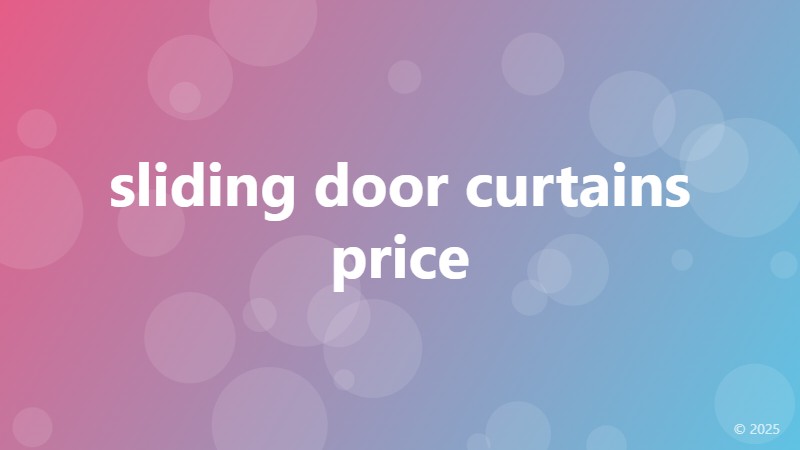 sliding door curtains price