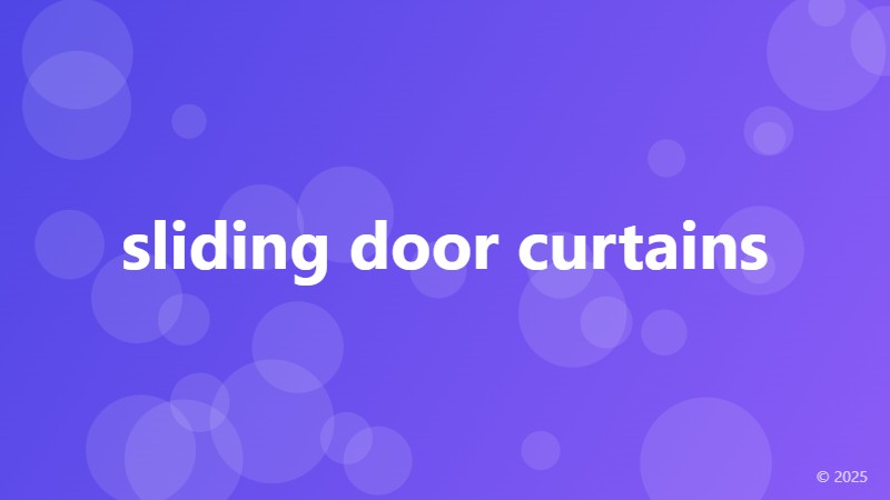 sliding door curtains
