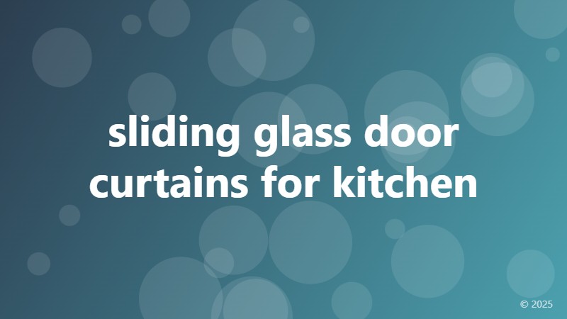 sliding glass door curtains for kitchen