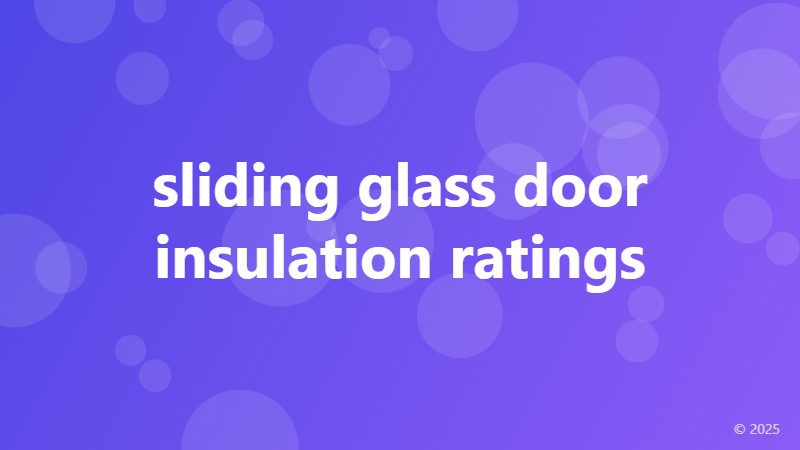 sliding glass door insulation ratings